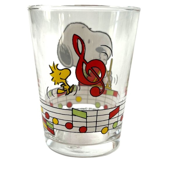 Snoopy Woodstock 4 oz Juice Glasses Set of 3 Sasaki Glass with Original Box - Picture 7 of 12